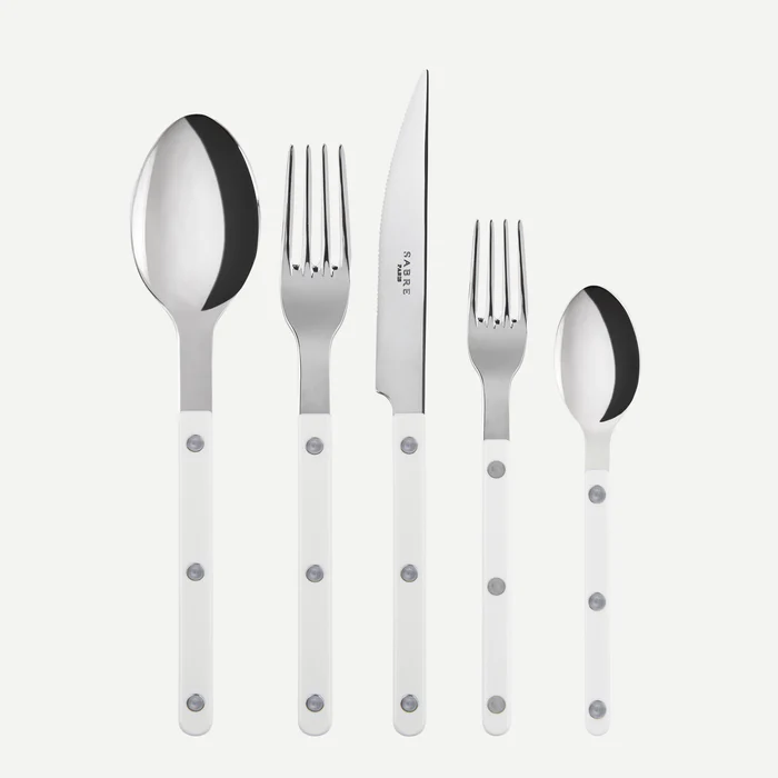 White Bistrot Flatware | 5 Piece Set