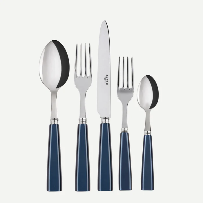 Steel Blue Icone Flatware | 5 Piece Set