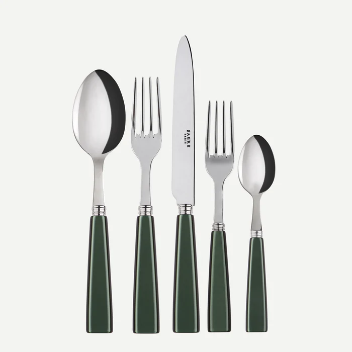 Dark Green Icone Flatware | 5 Piece Set