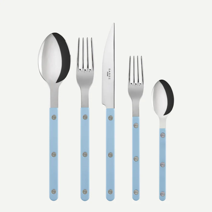 Pastel Blue Bistrot Flatware | 5 Piece Set