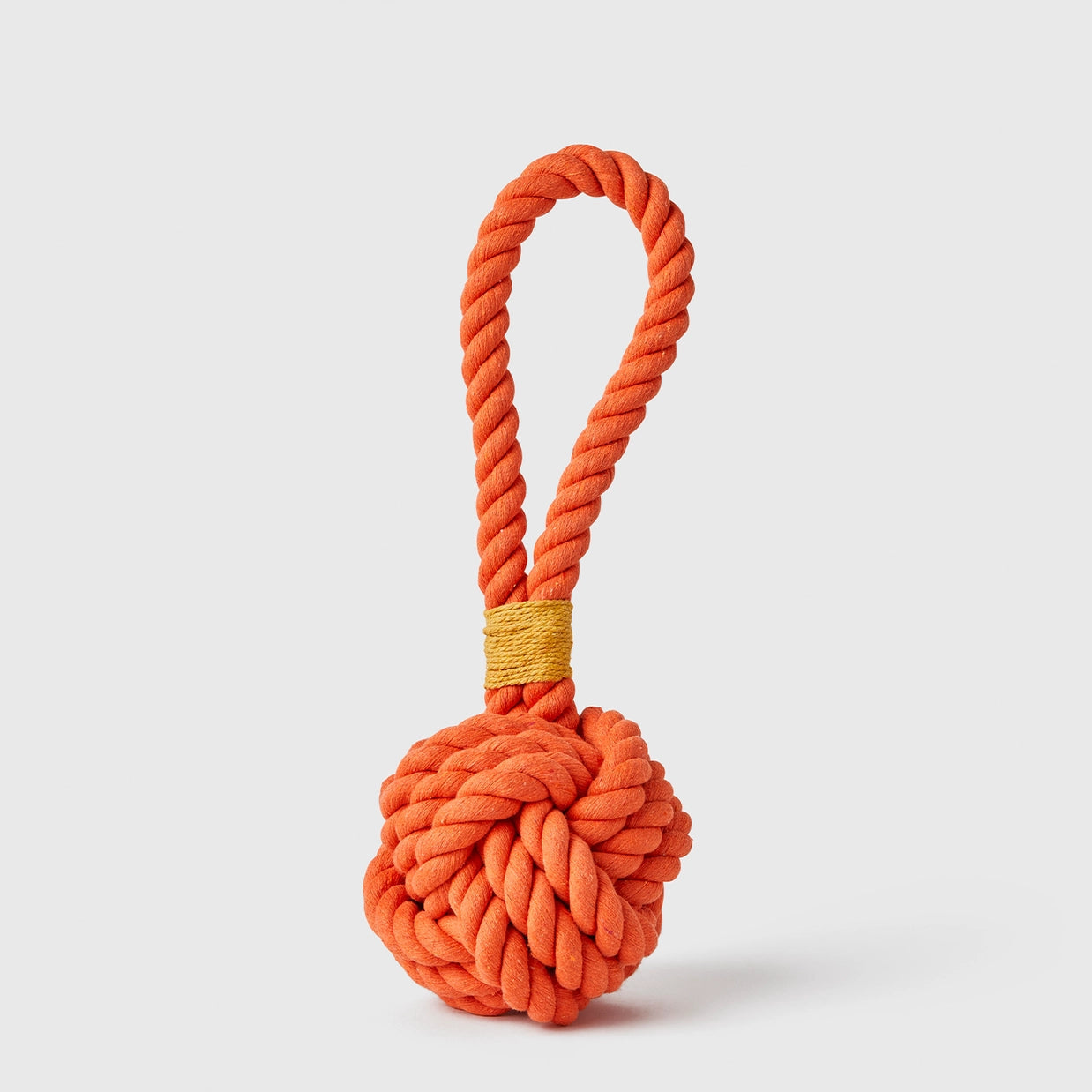 Orange Celtic Knot with Yellow Tie Rope Toy