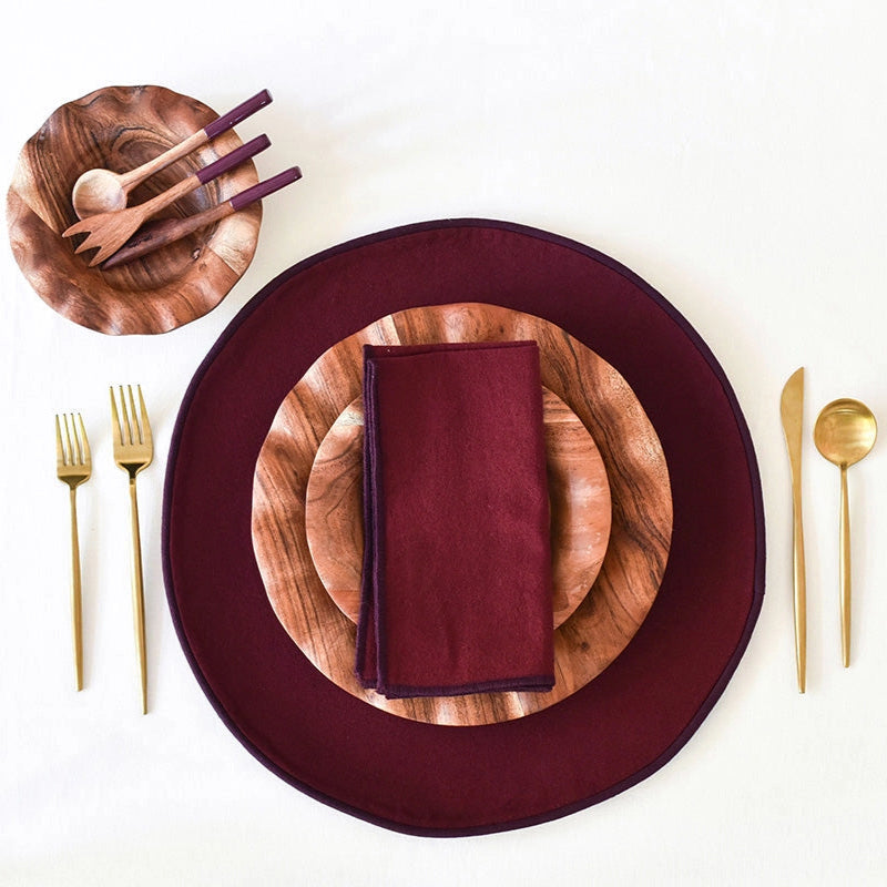 Round Color Block Placemats | Set of 4