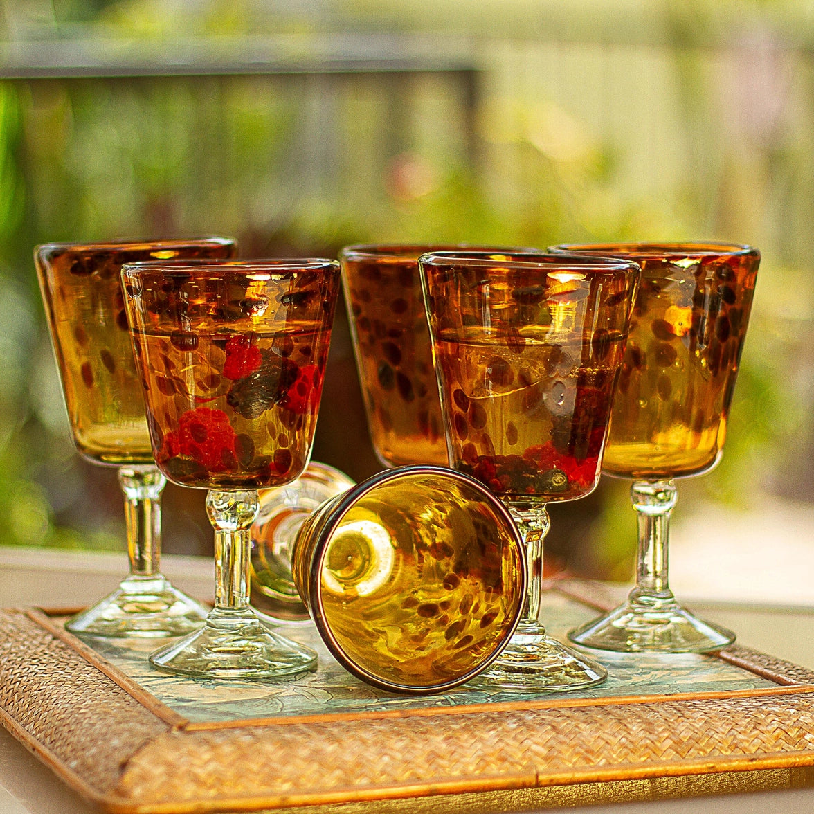 Handmade Tortoise Shell Wine Glasses