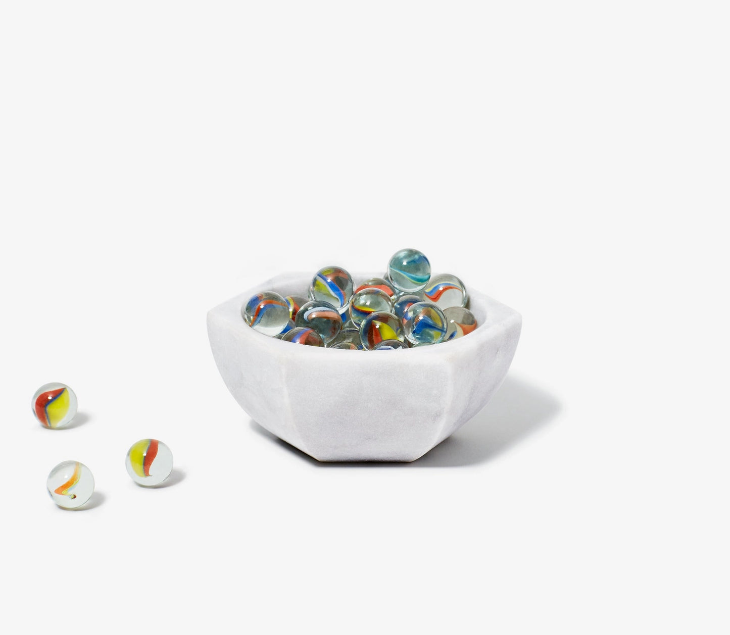 Marble Accent Bowl | White