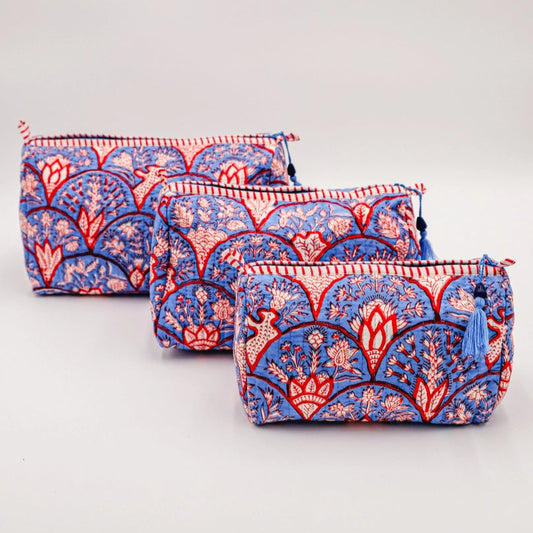Medium Blue Arch Toiletry Bag