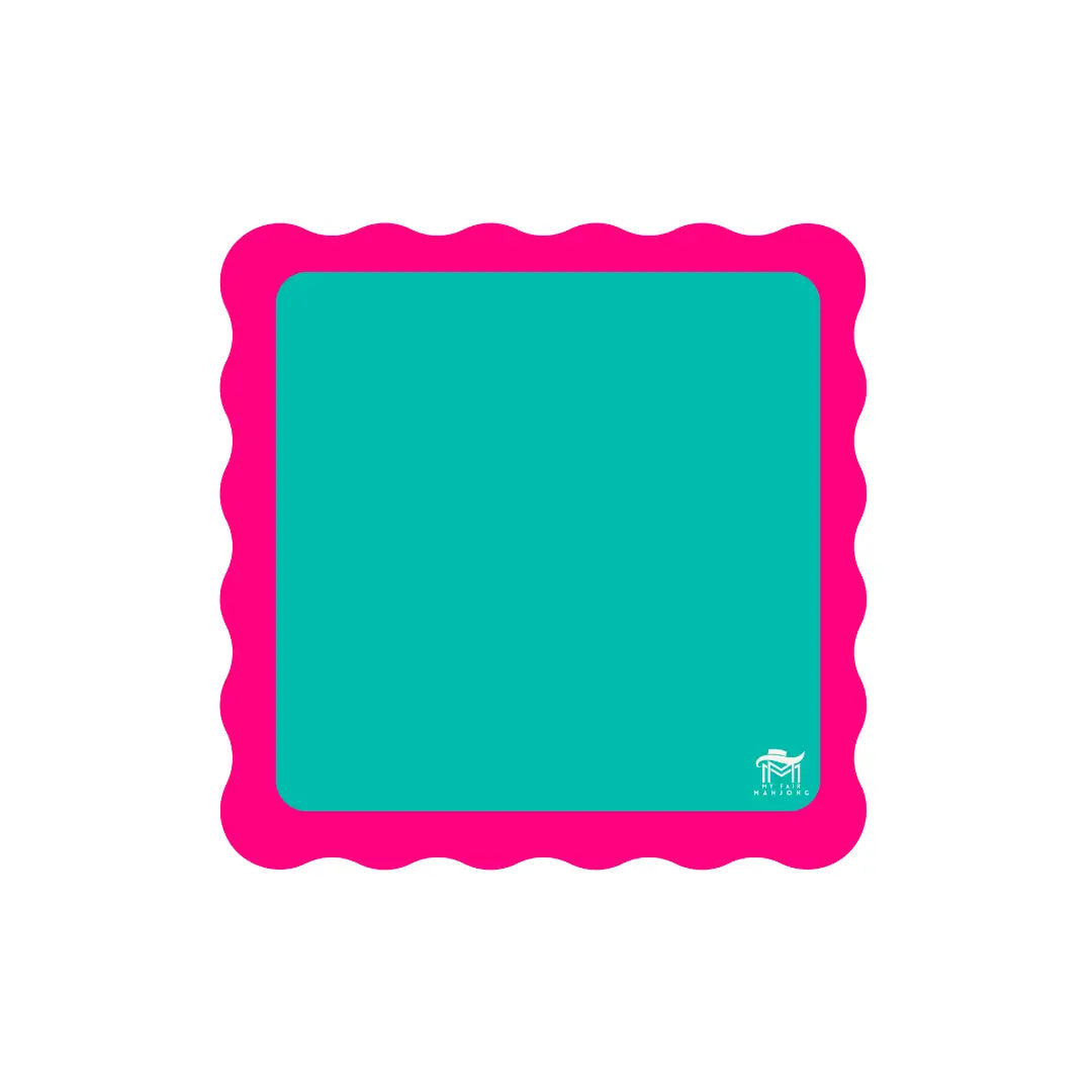 Mini Green + Pink Travel Mahjong Mat