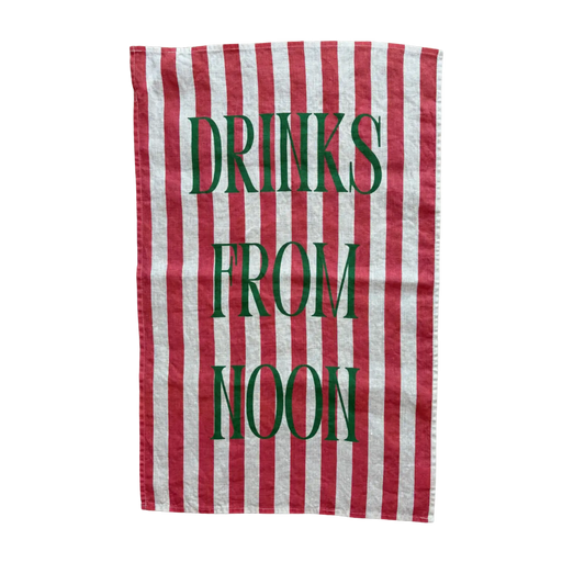 Drinks from Noon Linen Tea Towel