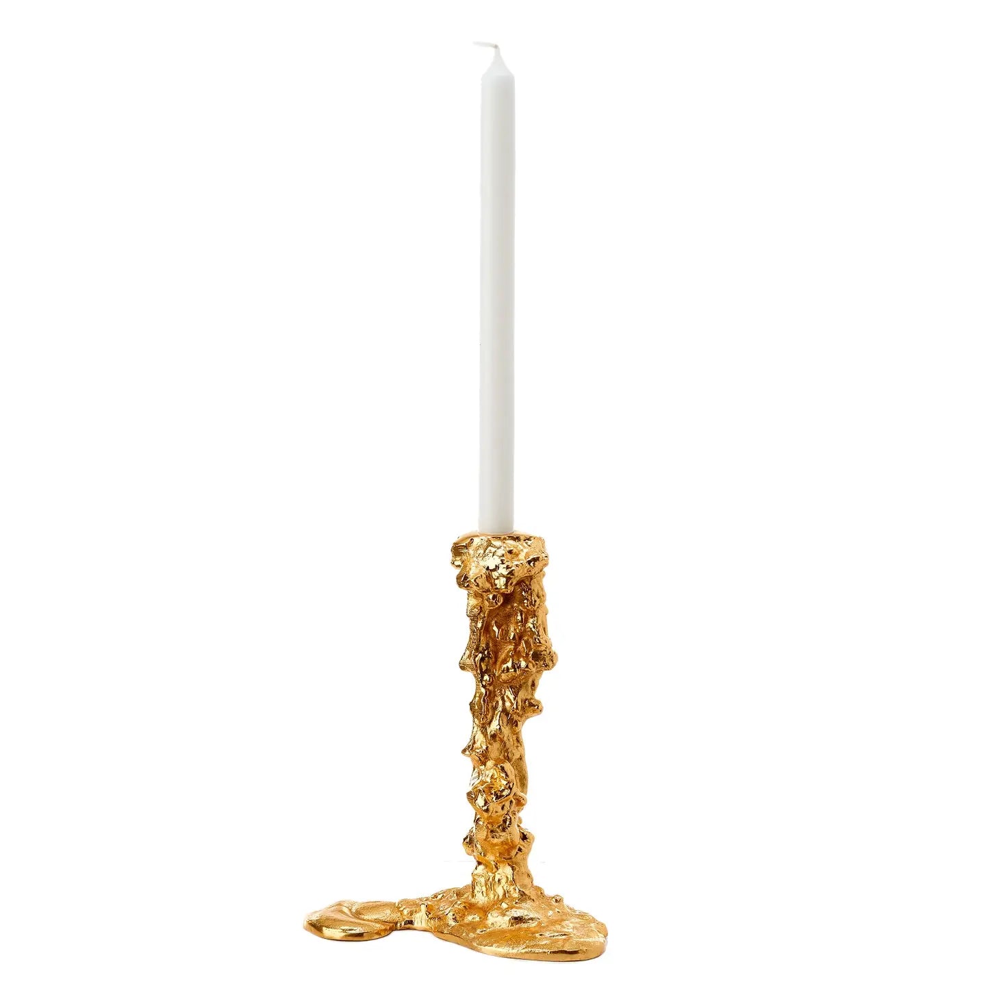 Gold Drip Candle Holder