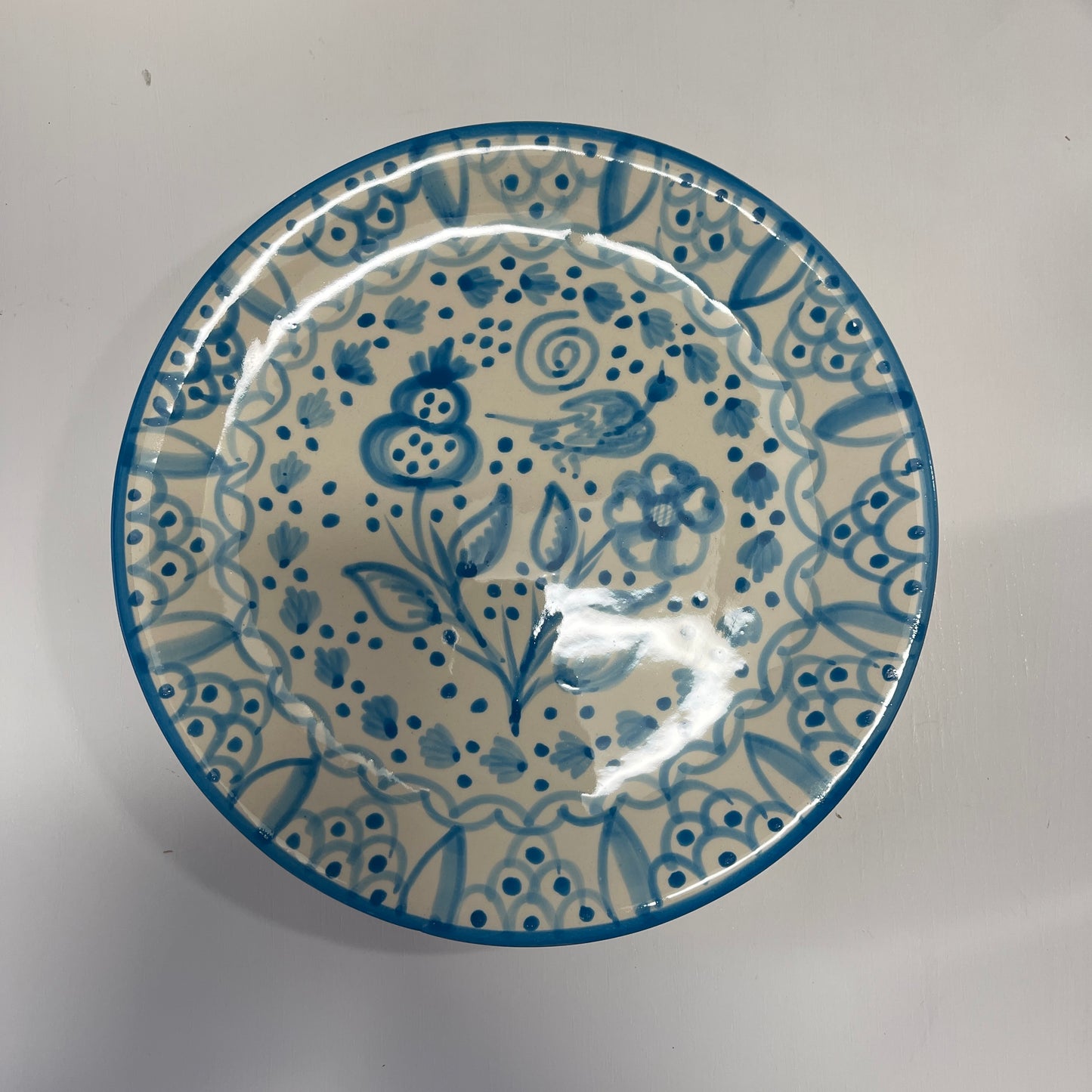 Juanita Turquoise Jardin Dinner Plate