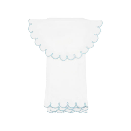 Swirl Bib & Burp - Blue