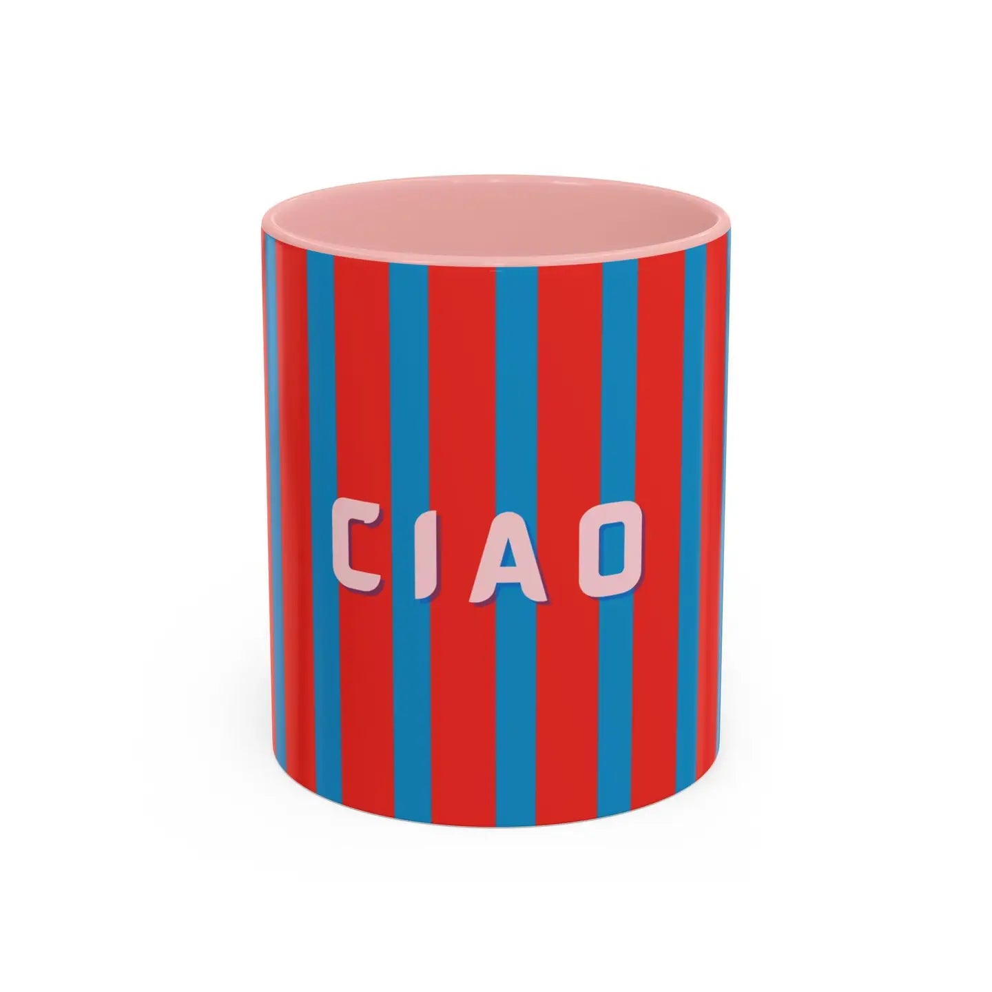 Ciao Accent Striped Ceramic Mug