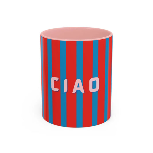 Ciao Accent Striped Ceramic Mug