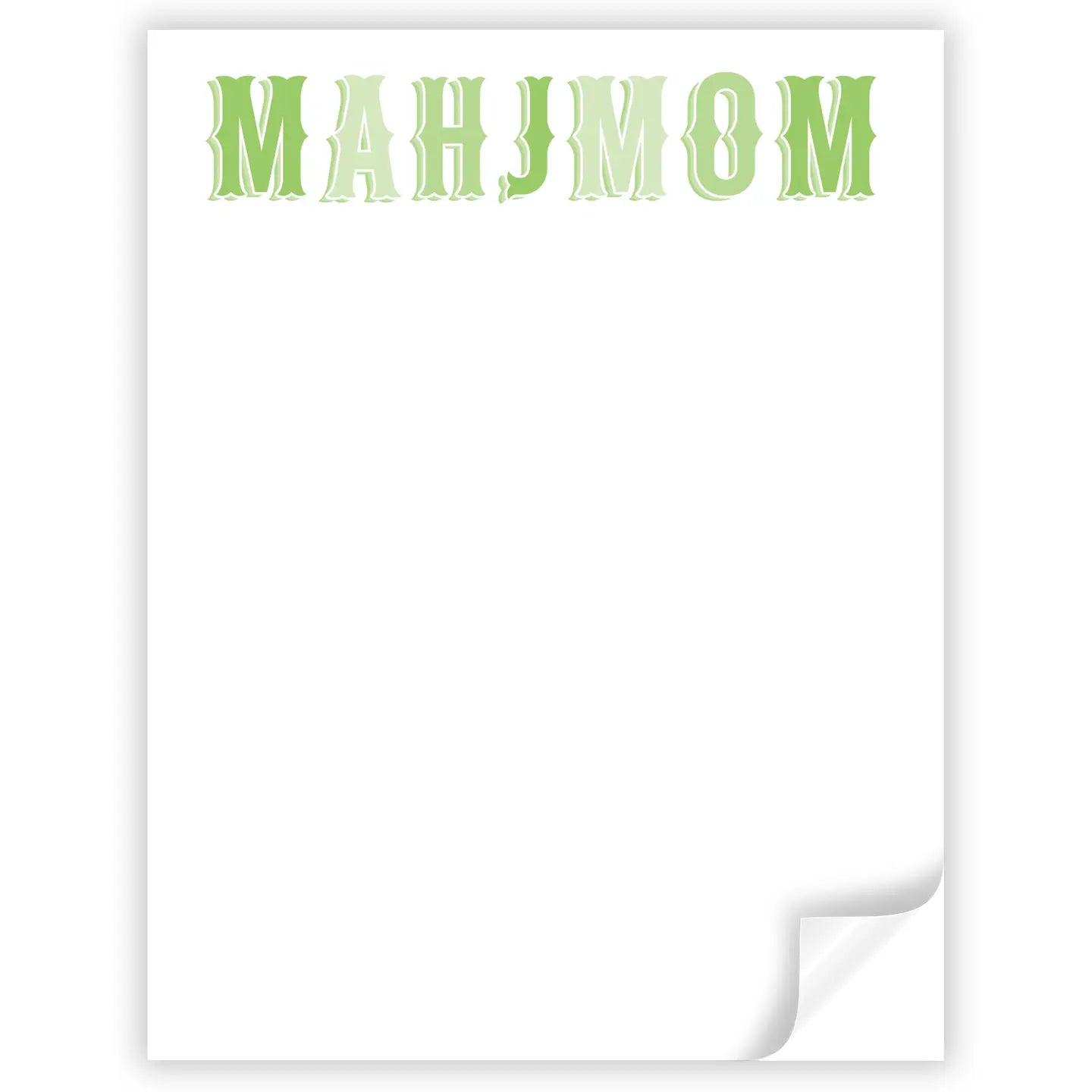 Green Mahjmom Notepad