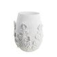 White Leaves Greco Short Vase