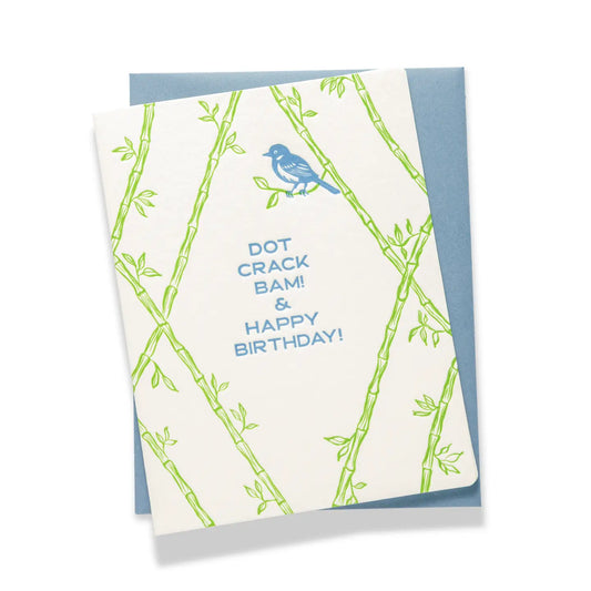 Dot Crack Bam Letterpress Greeting Card