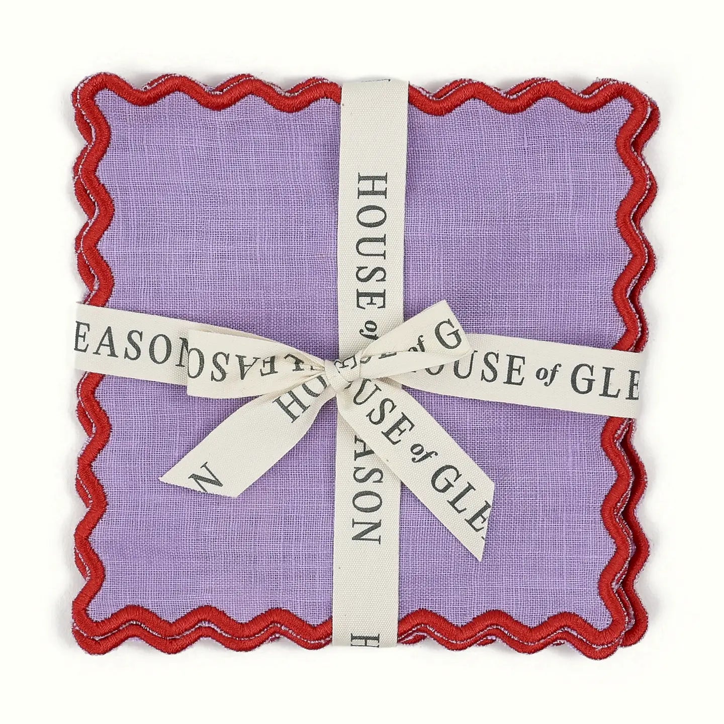 Lilac Linen Square Cocktail Napkins | Set of 4