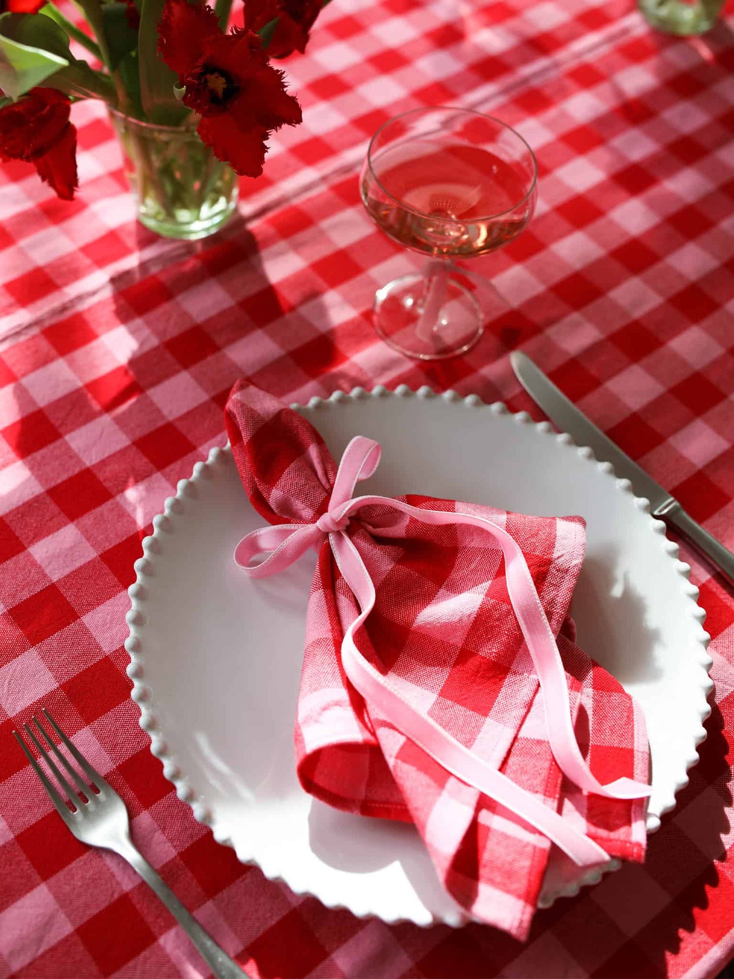 Gingham Valentine Napkins (Set of 4)