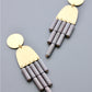 Geometric Gray Post Earrings