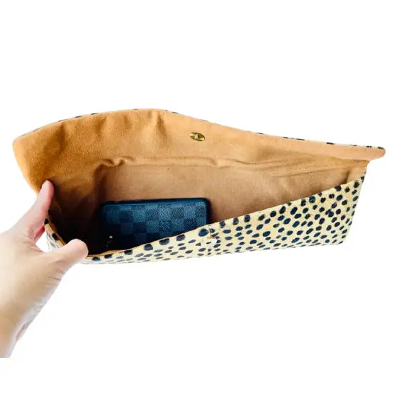 Luella Cheetah Long Leather Clutch