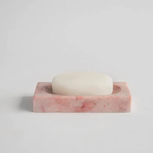 Pink Marble Soap Dish