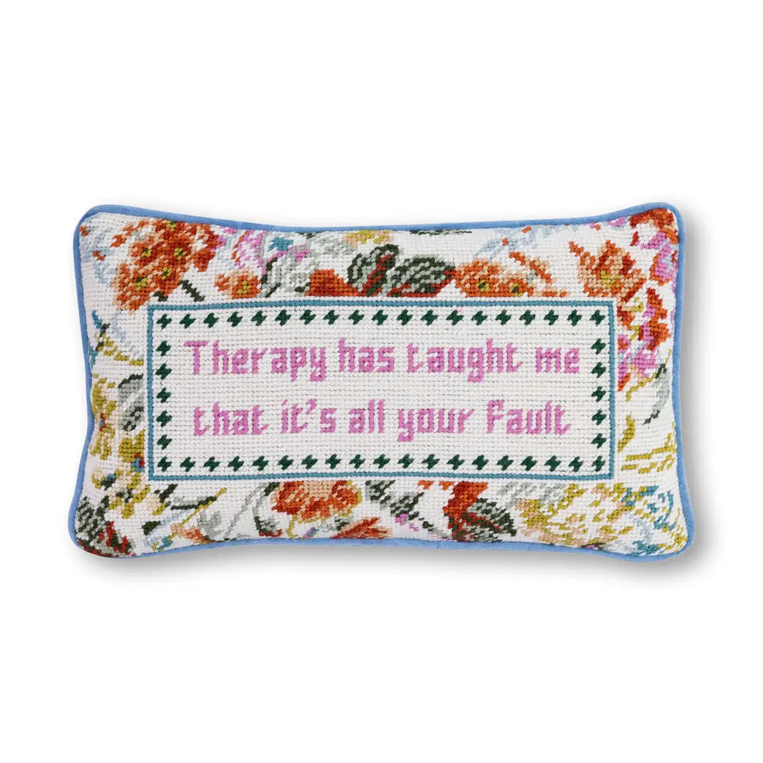 Therapy Needlepoint Pillow