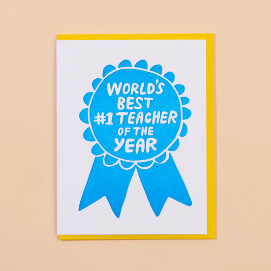 Teacher Appreciation Letterpress Greeting Card