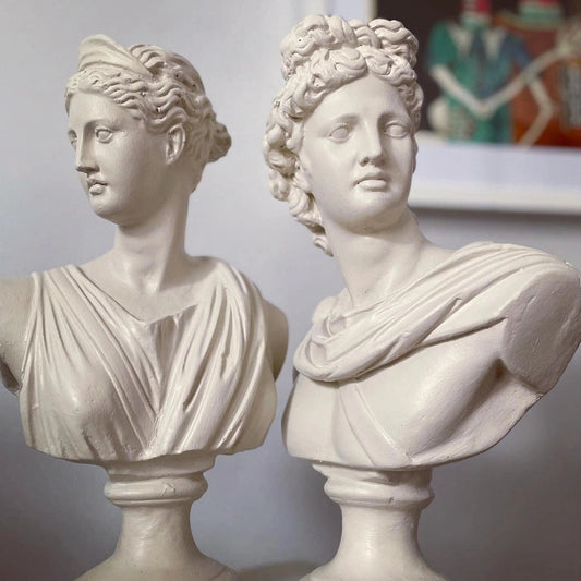 Large Artemis and Apollo Busts