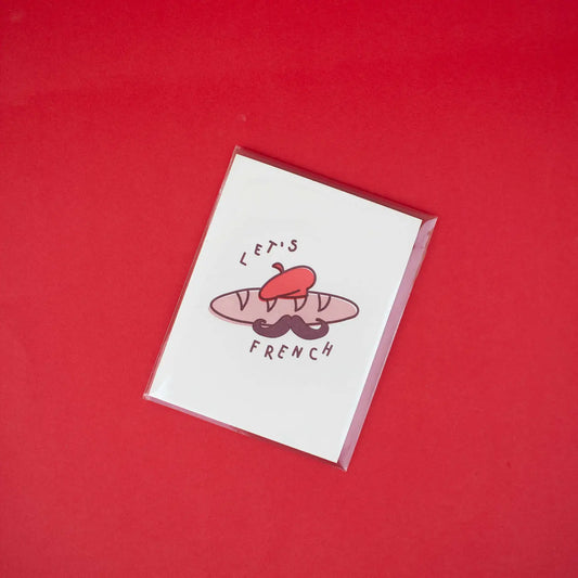 Let's French Letterpress Greeting Card