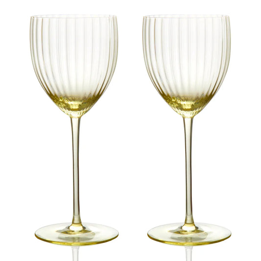 Quinn Citrine White Wine Glasses | Set of 2