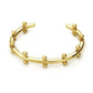 Gold Plated Unity Modern Cuff Bangle Bracelet