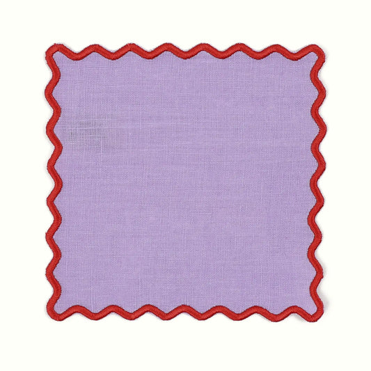 Lilac Linen Square Cocktail Napkins | Set of 4