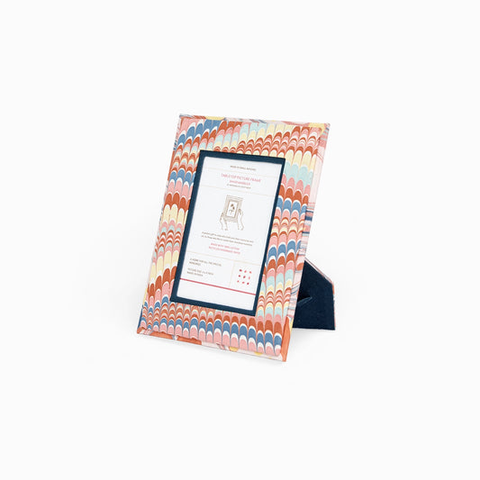 Twilight Mountain Hand Marbled Tabletop Picture Frame