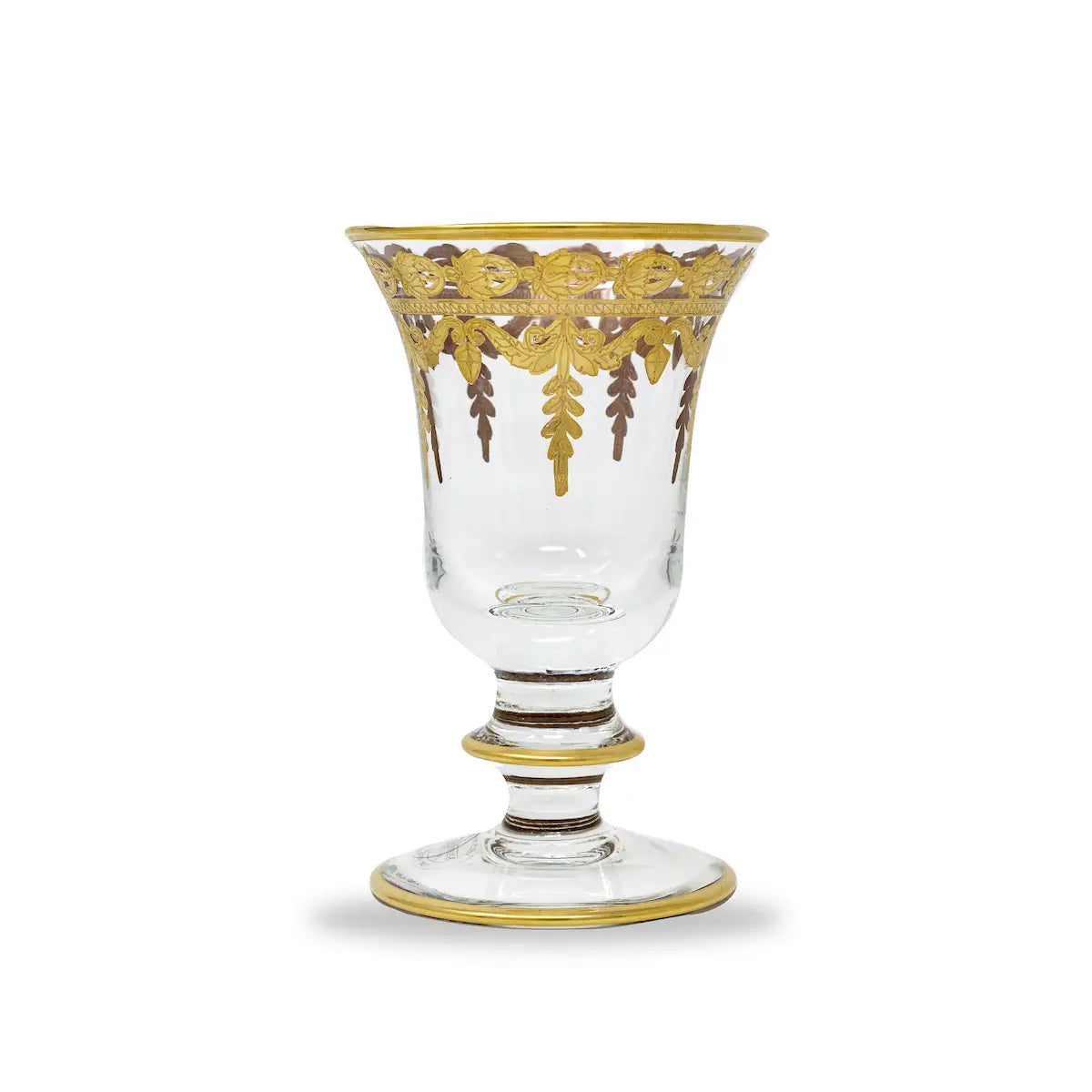 Vetro Gold Wine Glass Glass | Set of 4