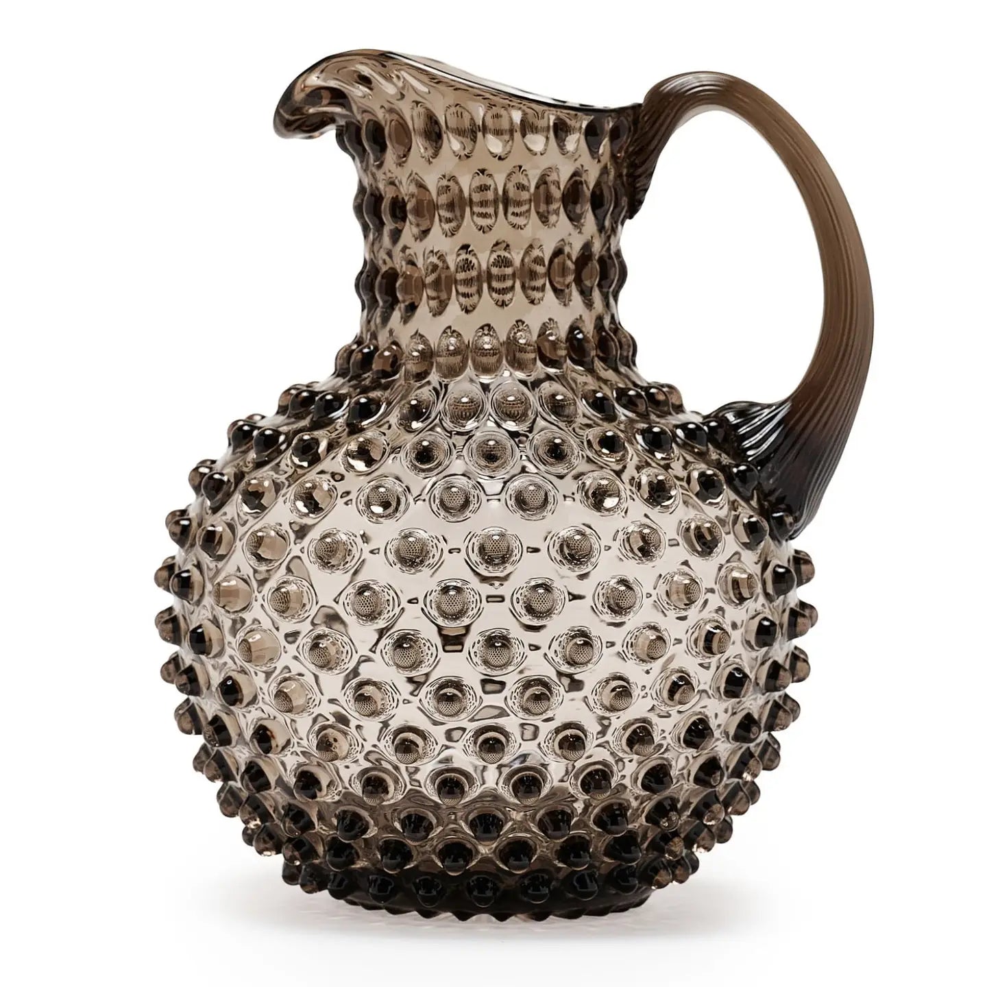 Smoky Amaro Hobnail Glass Pitcher