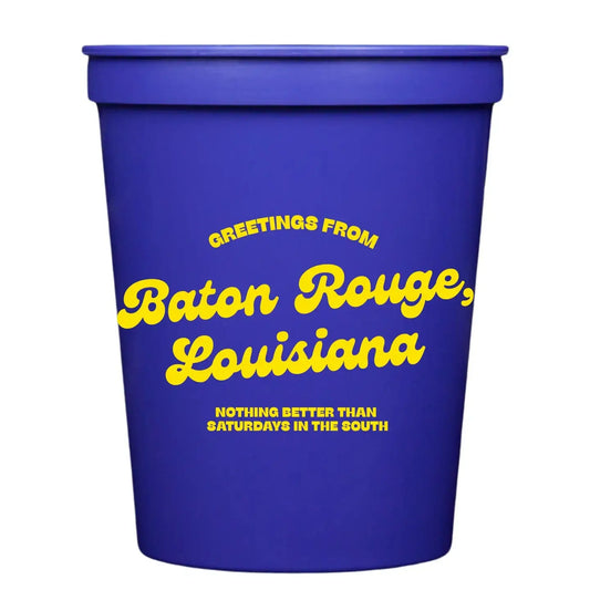 Greetings from Baton Rouge Stadium Cups | Set of 10