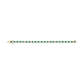 Lab Grown White Sapphire and Green Emerald Alternating Tennis Bracelet