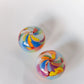 Glass Blown Rainbow Round Bud Vase