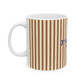 J'adore Le Cafe Striped Ceramic Mug