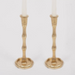 Gold Bamboo Candlestick Set