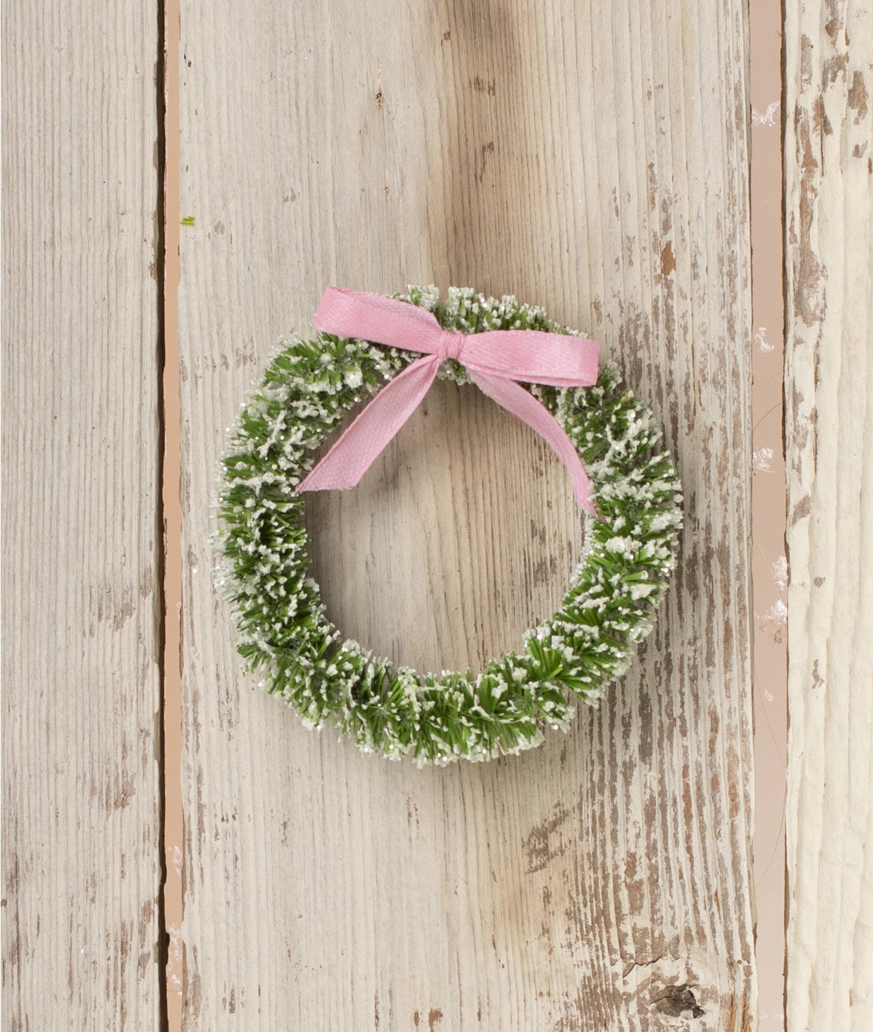 Snow-Frosted Wreath & Bow