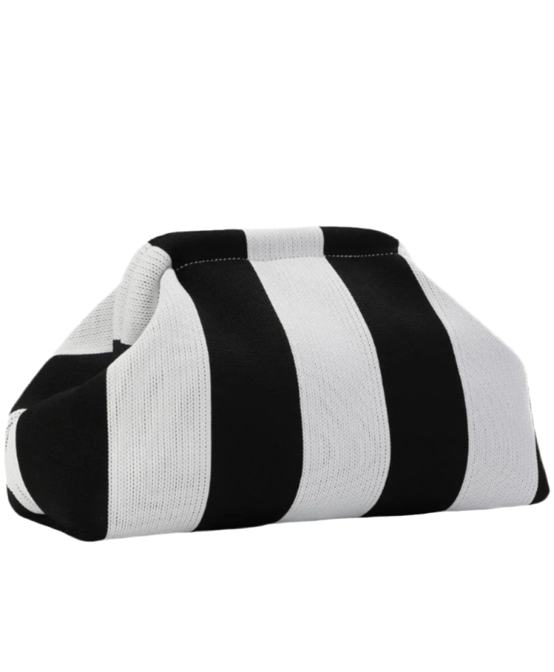 LC Stripes Clutch- Black & White