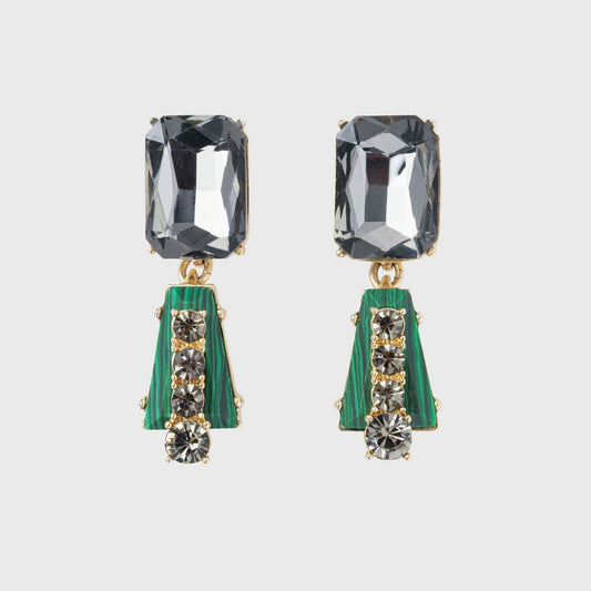 Emerald Deco Earrings