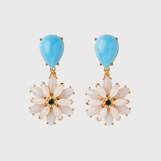 Turquoise Daisy Earrings