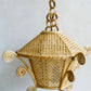 Curved Rattan Hanging Lampshade