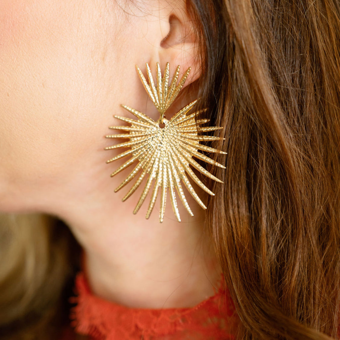 Gold Starburst Earrings