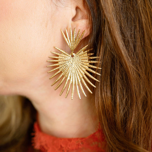 Gold Starburst Earrings