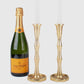 Gold Bamboo Candlestick Set