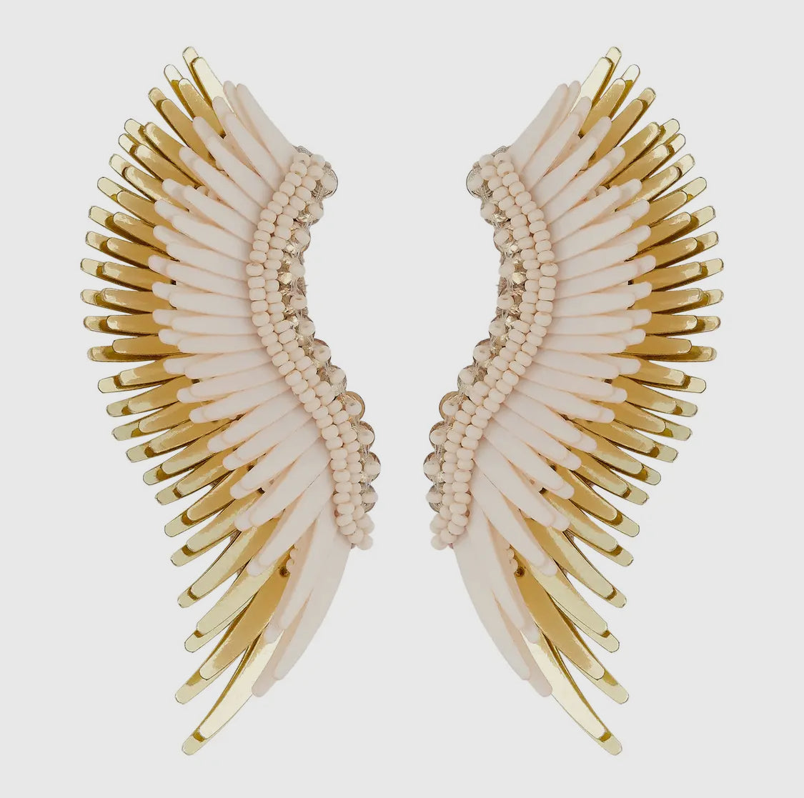 Midi Madeline Earrings in Ivory/Gold