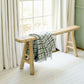 Vintage Skinny Elm Wood Bench