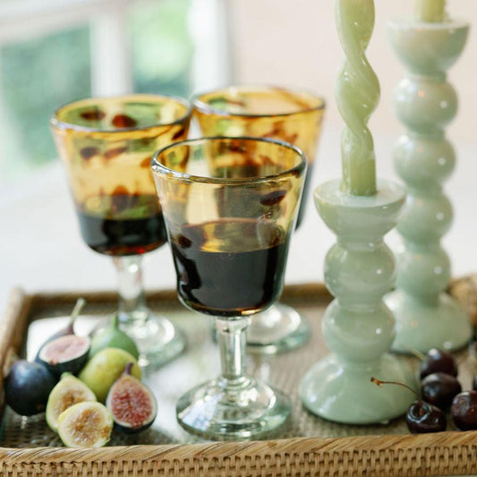 Handmade Tortoise Shell Wine Glasses